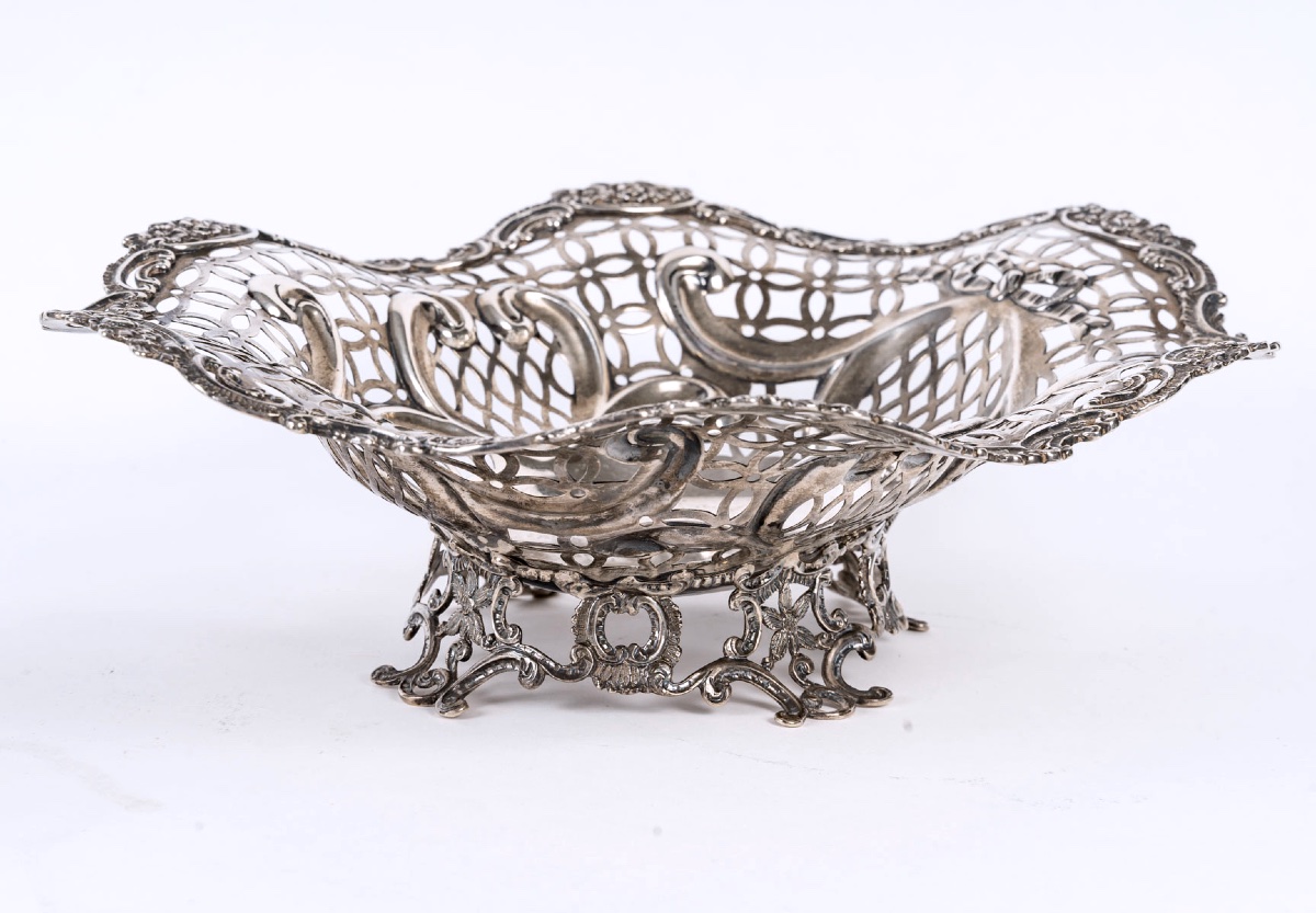 Sterling Silver Pierced Coupe – Tiffany & Co Paris, London 19th Century – Rocaille Style-photo-3
