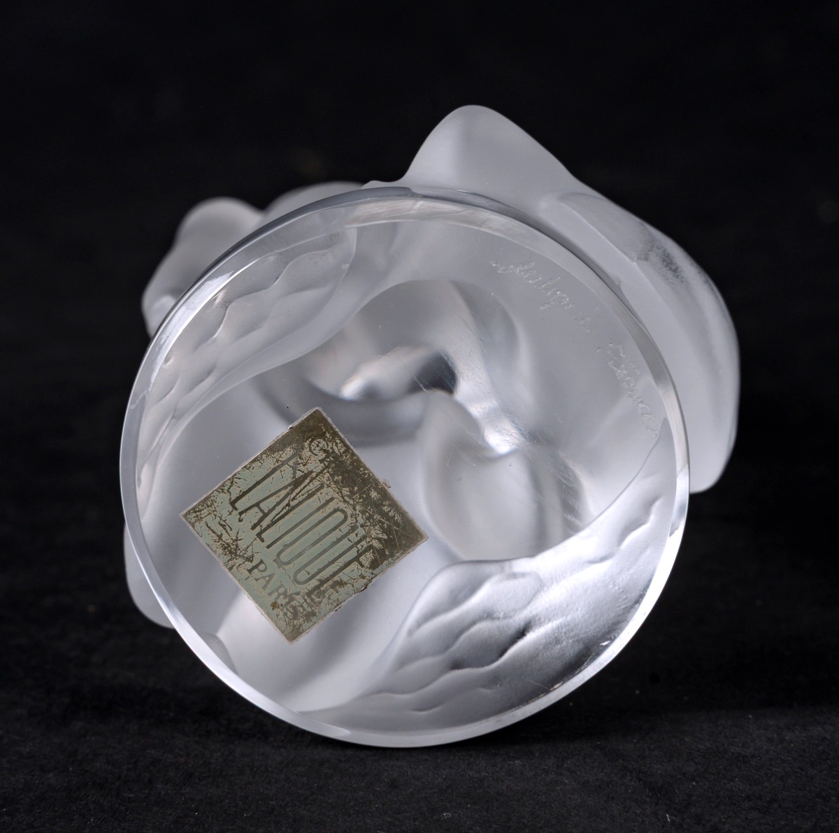 Lalique – Frosted And Polished Crystal Figurine “leda And The Swan”, Art Deco, 20th Century-photo-1
