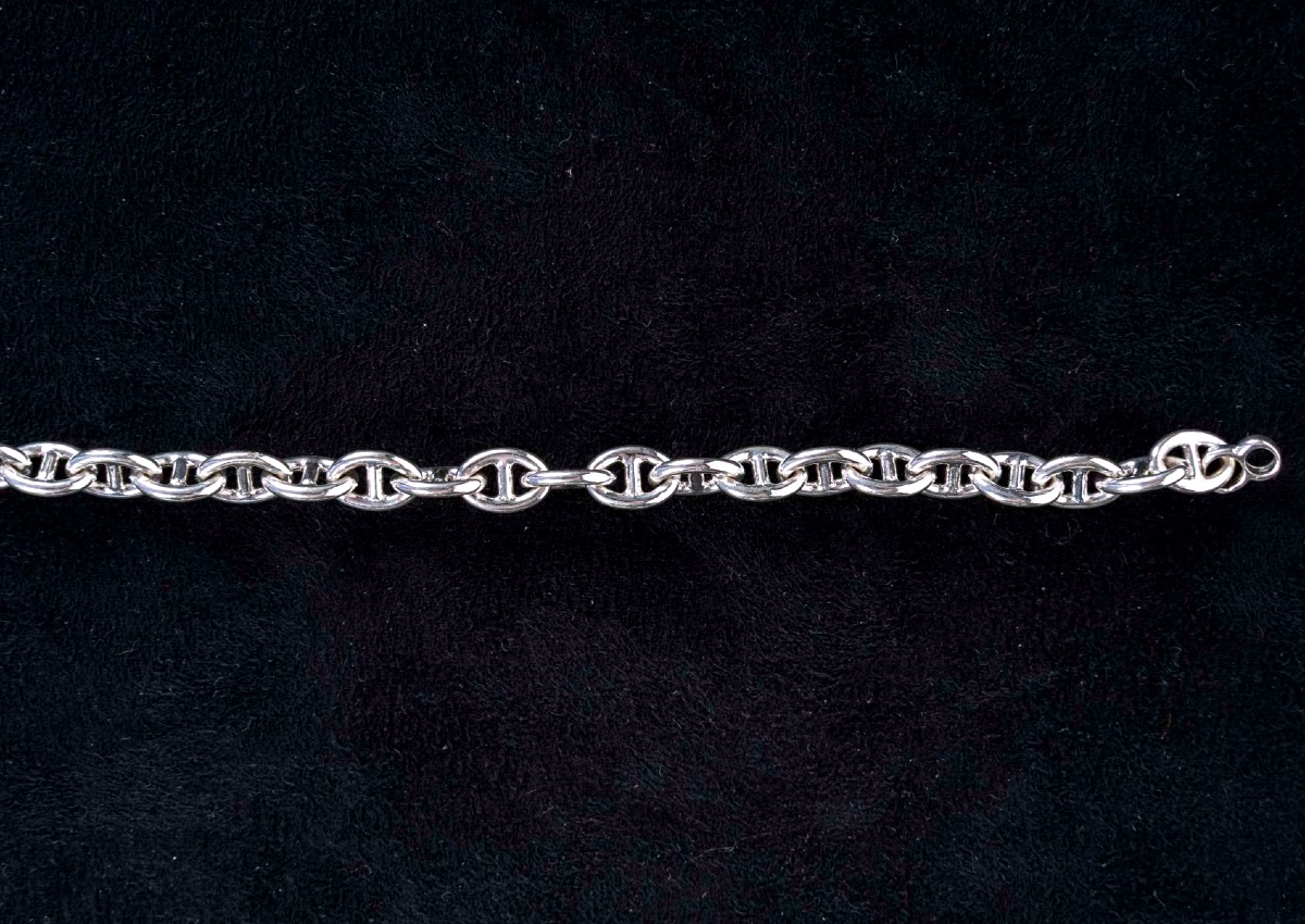 Paire de Bracelets Modernes en Argent Massif – Travail Français-photo-3