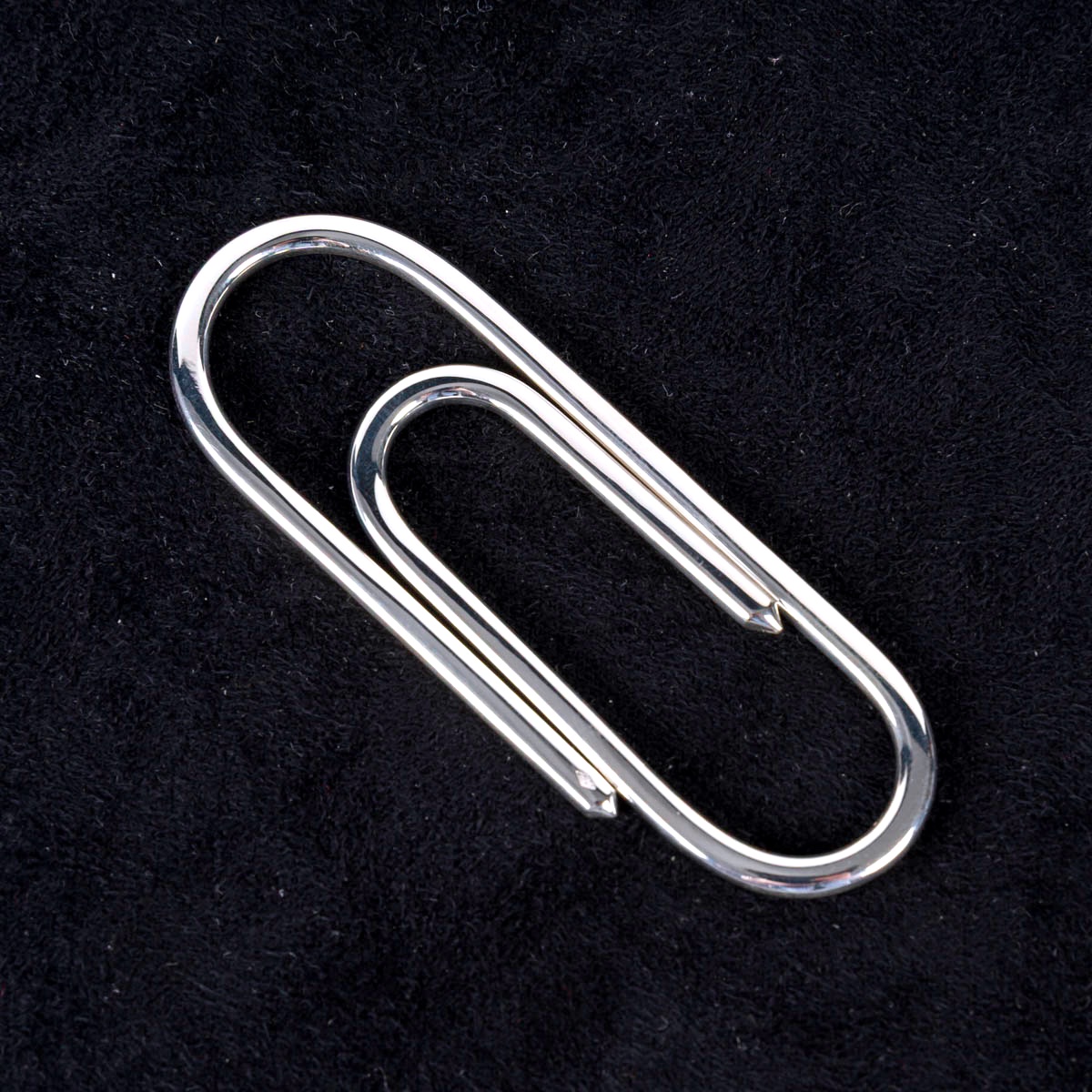 Pince à Billets en Argent Massif – Design Moderne en Forme de Trombone-photo-3