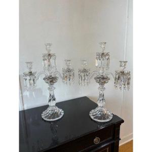 Paire de chandeliers | Baccarat | Cristal