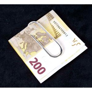 Solid Silver Money Clip – Modern Paperclip Design