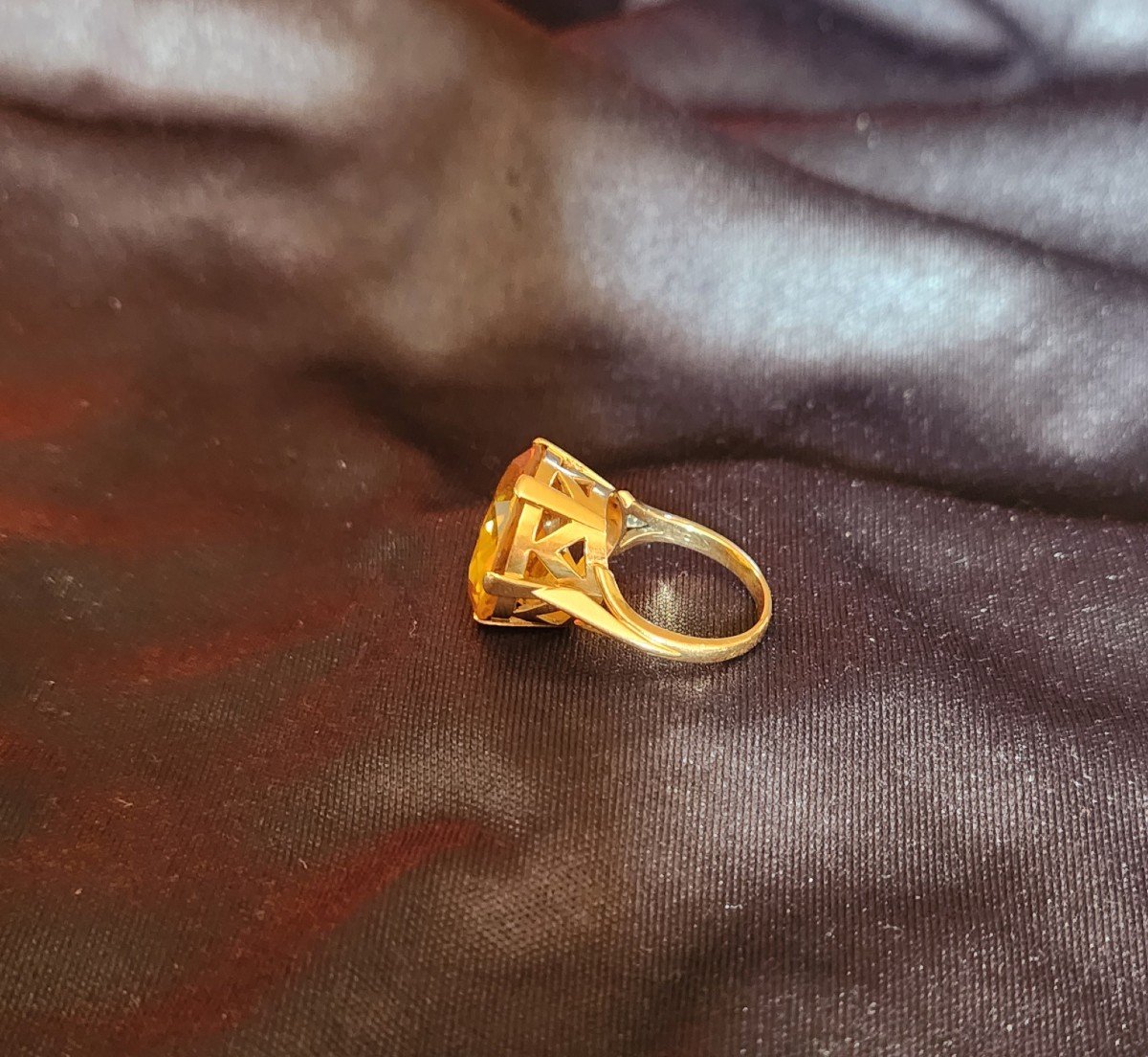 Art Deco Gold And Citrine Ring-photo-4