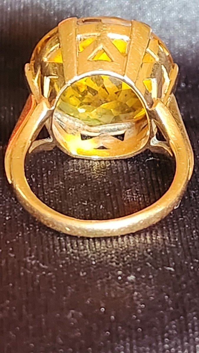 Art Deco Gold And Citrine Ring-photo-1