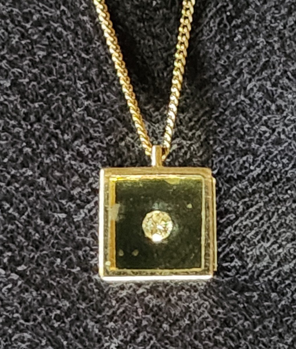 Pascal Morabito Cube Necklace Gold, Crystal, Diamond
