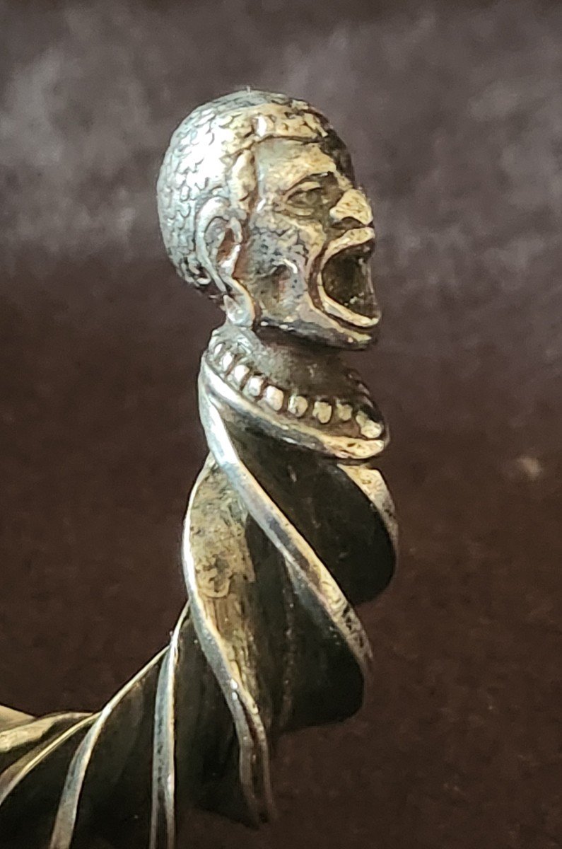 Moorish Heads Bracelet In Silver 19 Eme Century-photo-2