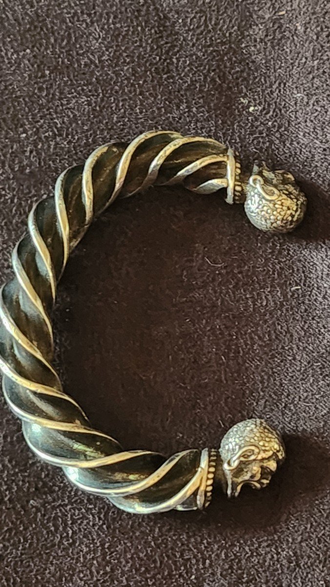 Moorish Heads Bracelet In Silver 19 Eme Century-photo-2