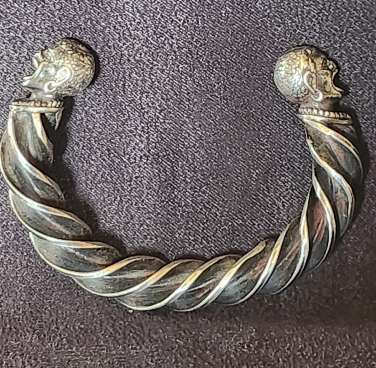 Moorish Heads Bracelet In Silver 19 Eme Century