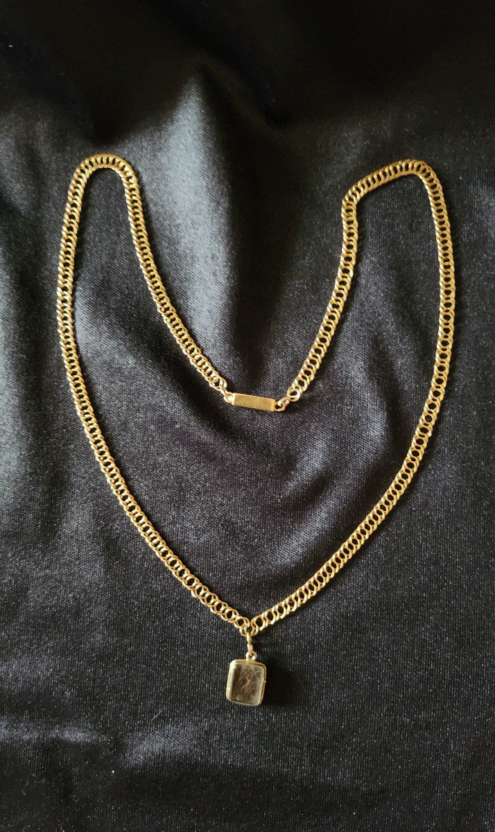 Collier Reliquaire Miniature 19 ème Siècle 