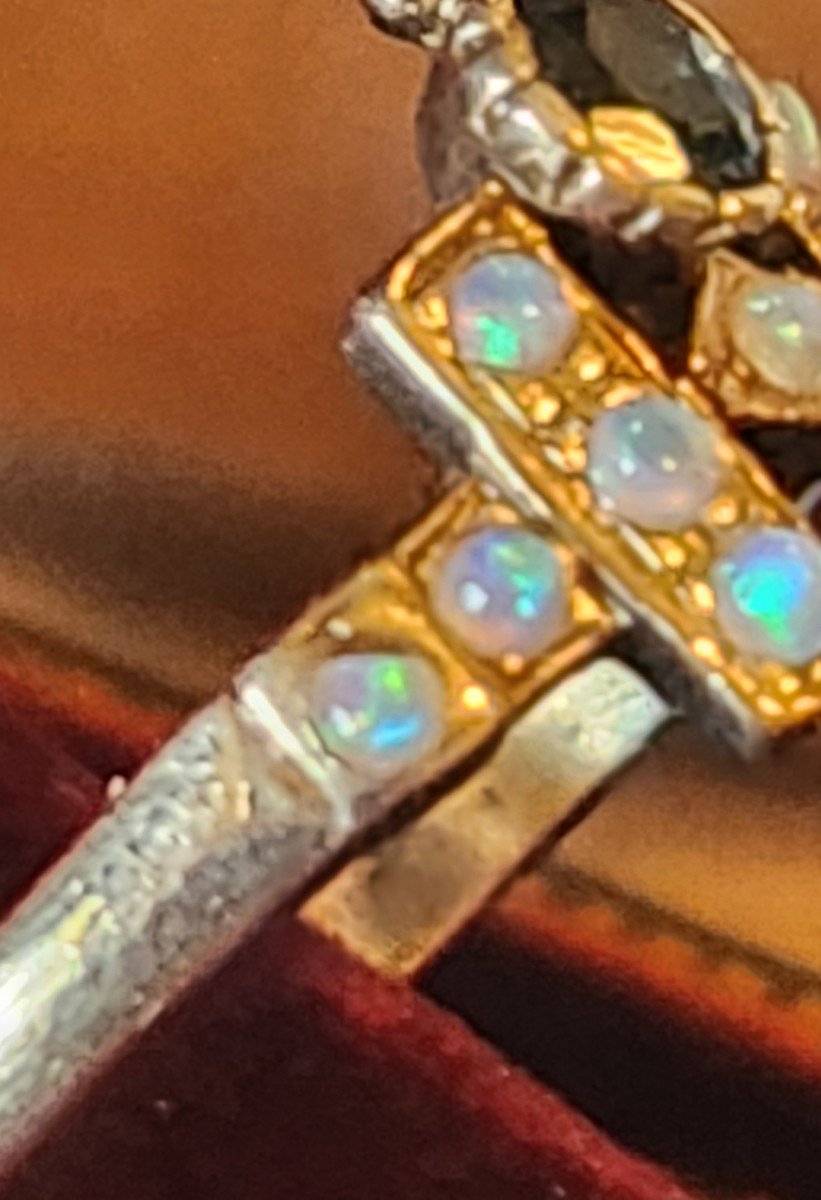 Silver Topaz And Opal Ring-photo-4