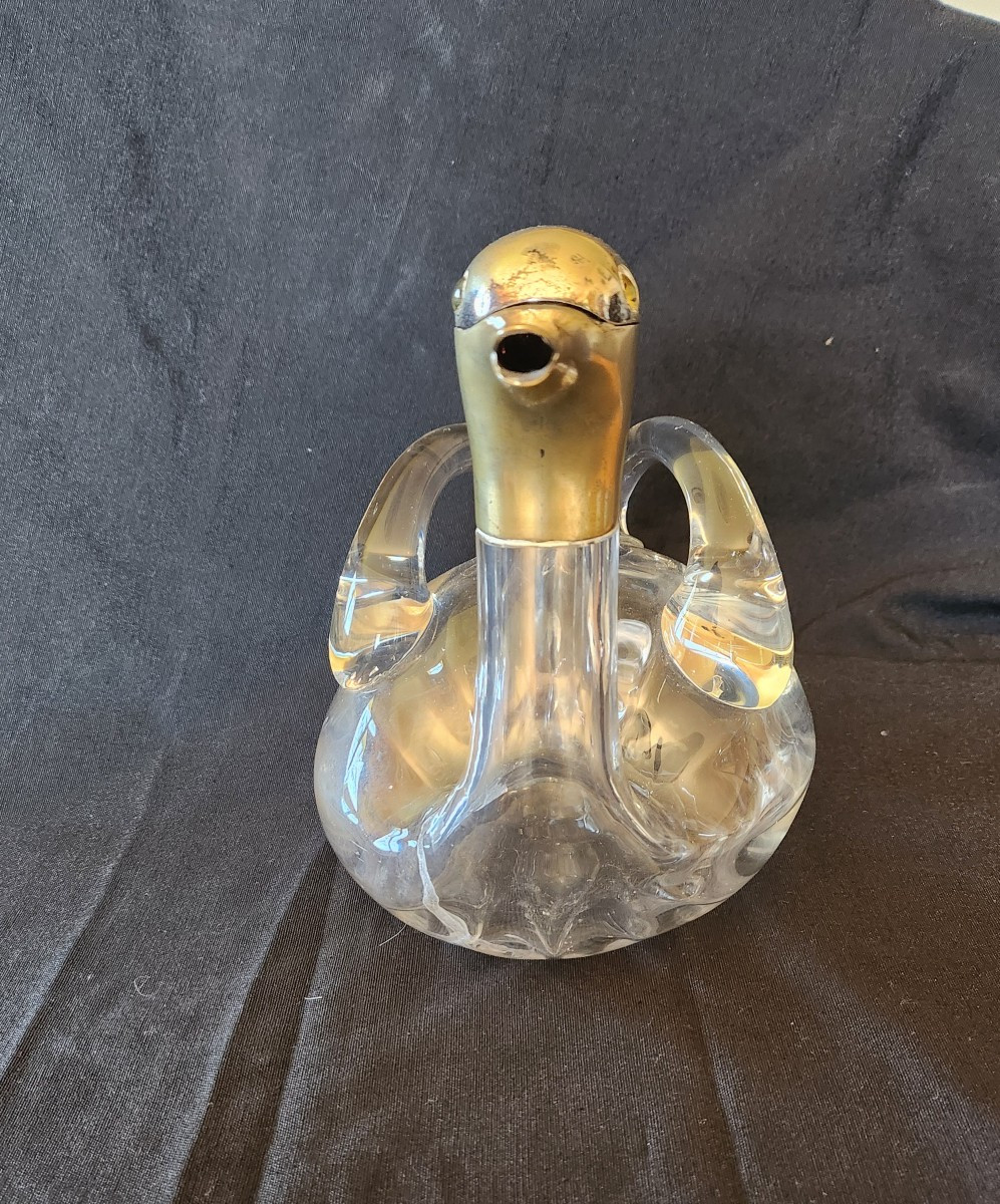 Carafe à Vin Canard Vers 1900-photo-3