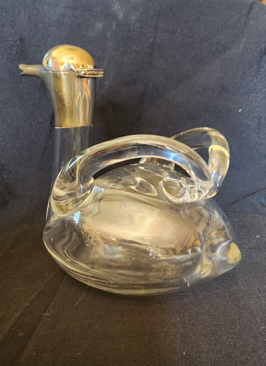 Carafe à Vin Canard Vers 1900-photo-3