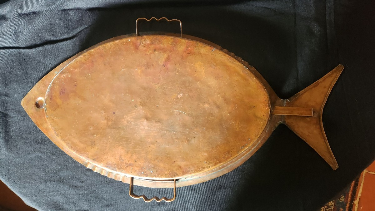 Hammered Copper Fishmonger "fish"-photo-5
