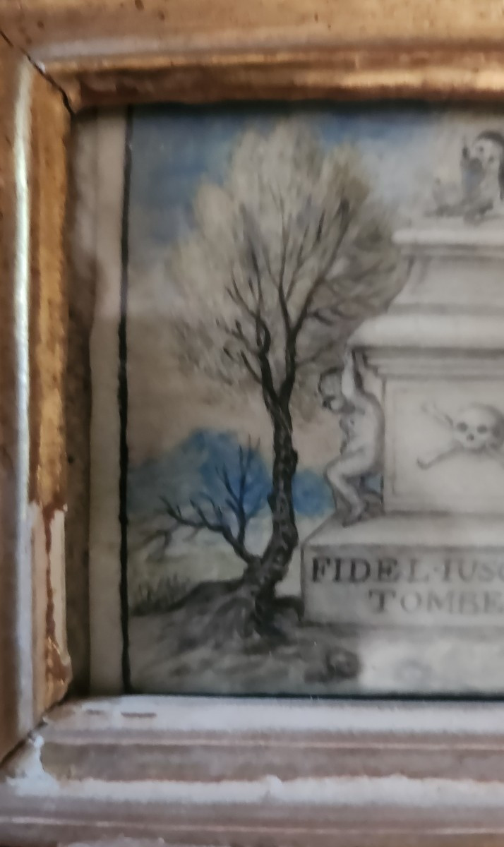 18th Century Sentimental Miniature Gouache -photo-1