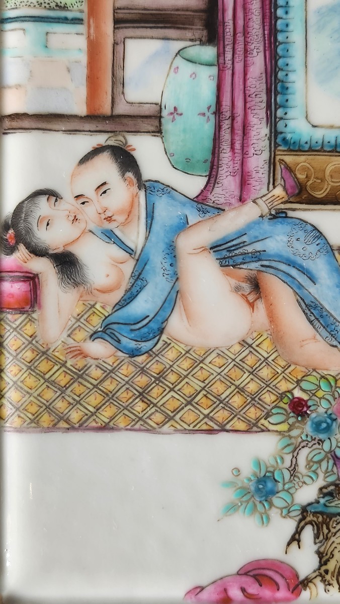Erotic Porcelain Plaque Chinese -photo-3