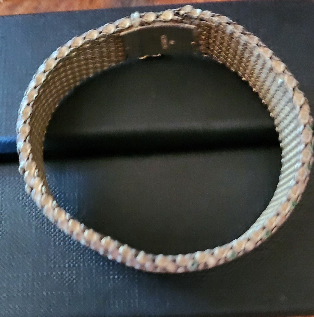 Art Deco Silver And Enamel Articulated Bracelet-photo-1