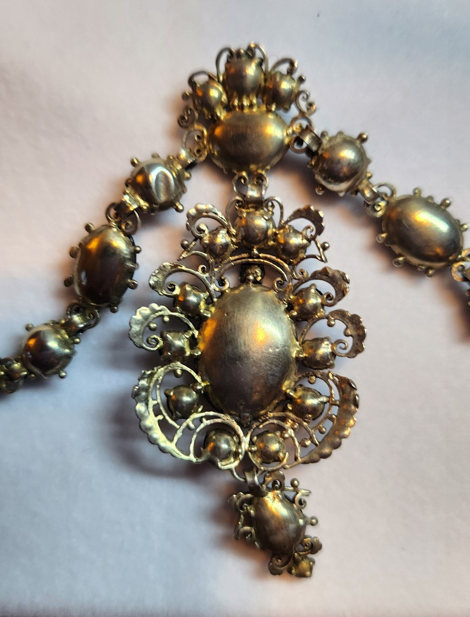 Collier sentimental en argent et jais 19 eme-photo-4