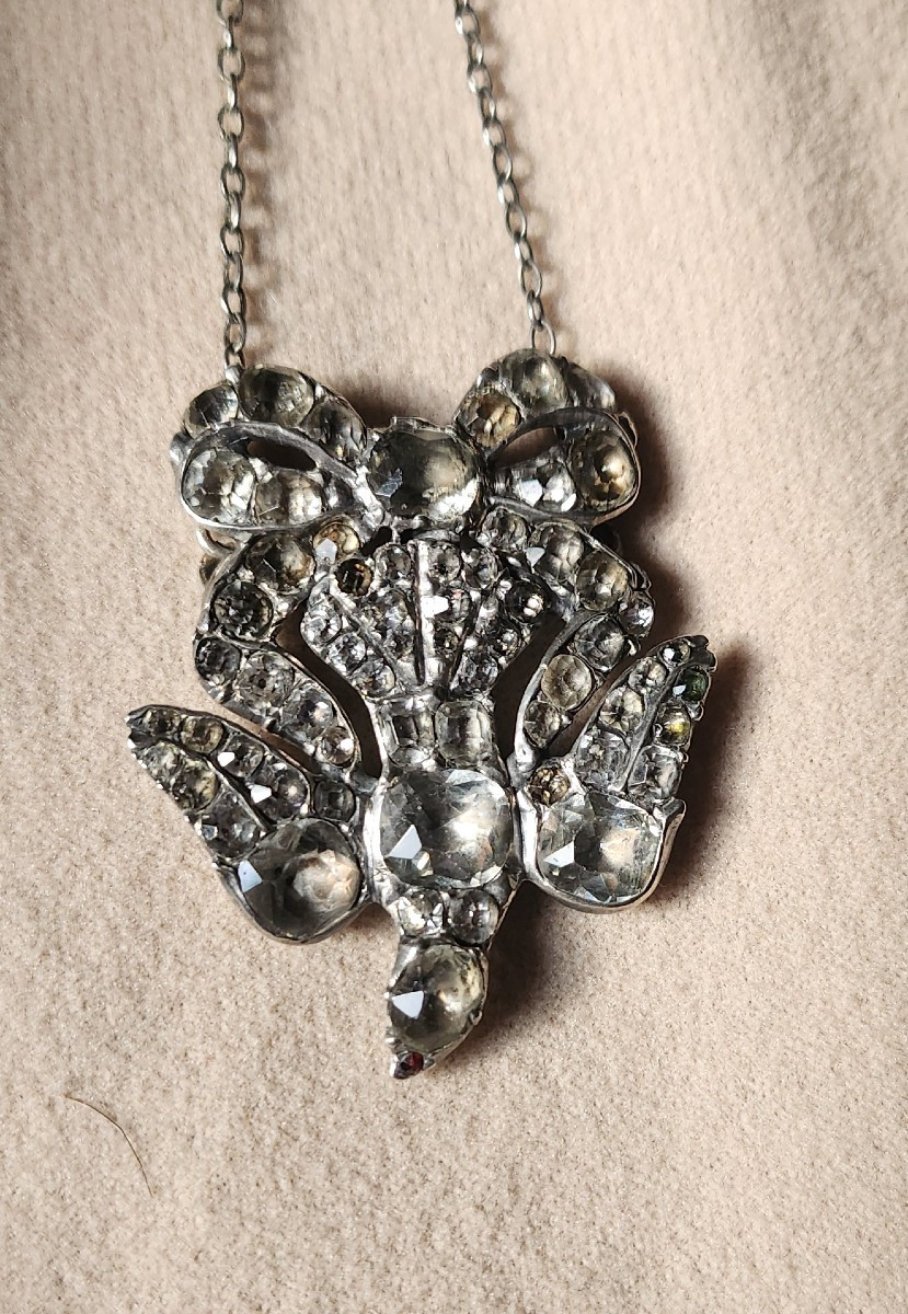 St esprit en argent et pierres du Rhin Normandie 19 ème siècle -photo-1