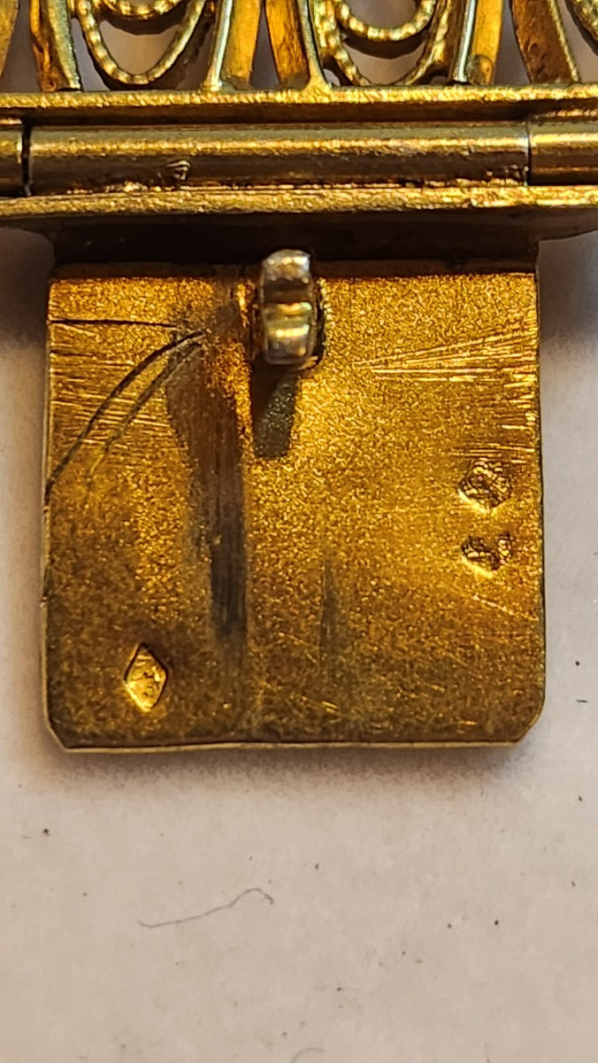 Bracelet a maillons 4 rangs  en vermeil  19 ème siècle -photo-1