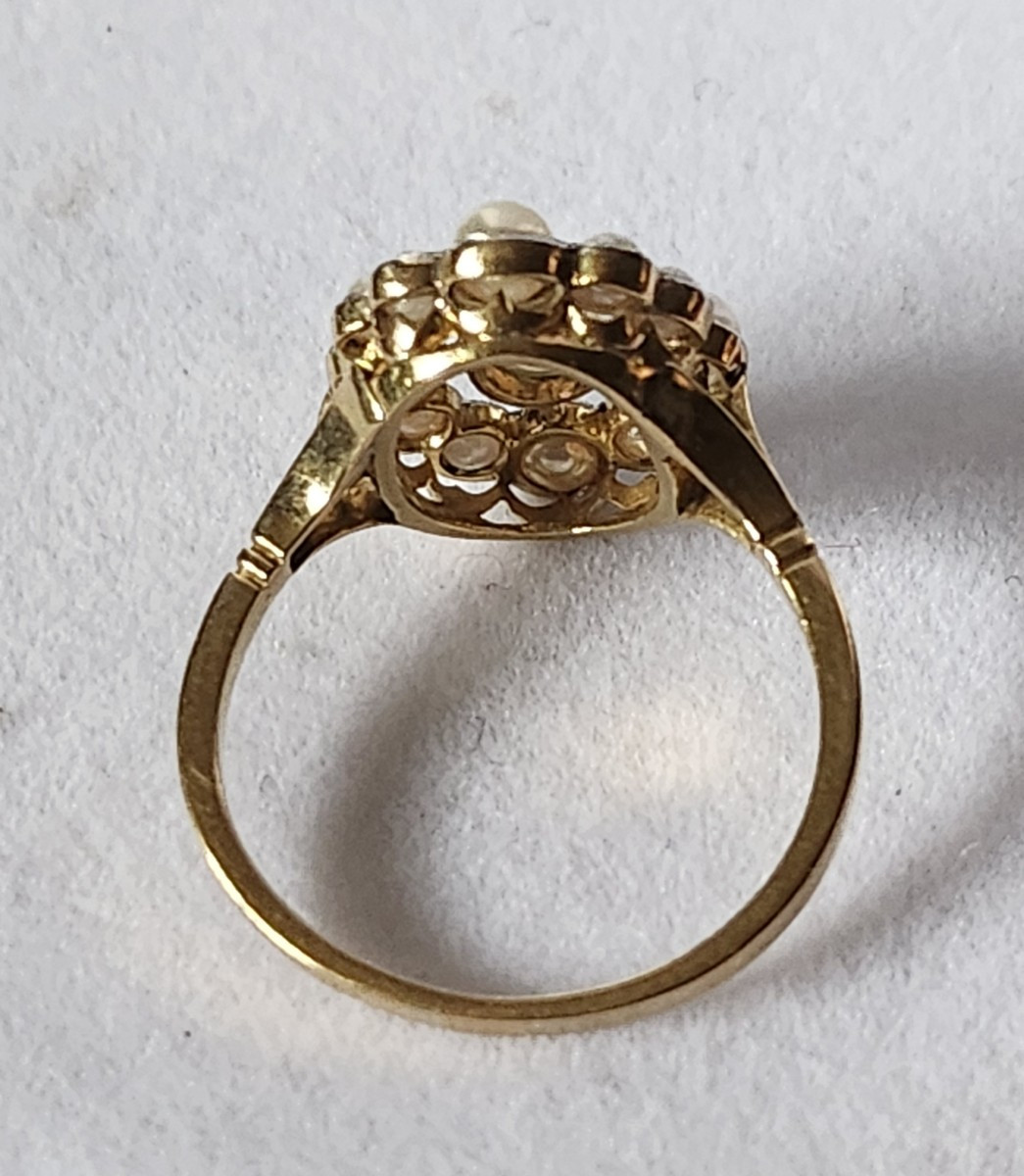 Bague perles et opale 19 ème siècle -photo-1