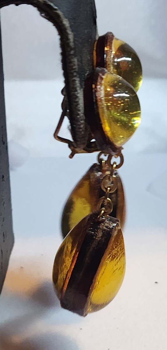 Henri Perichon Earring In Talossel Circa 1960-photo-2