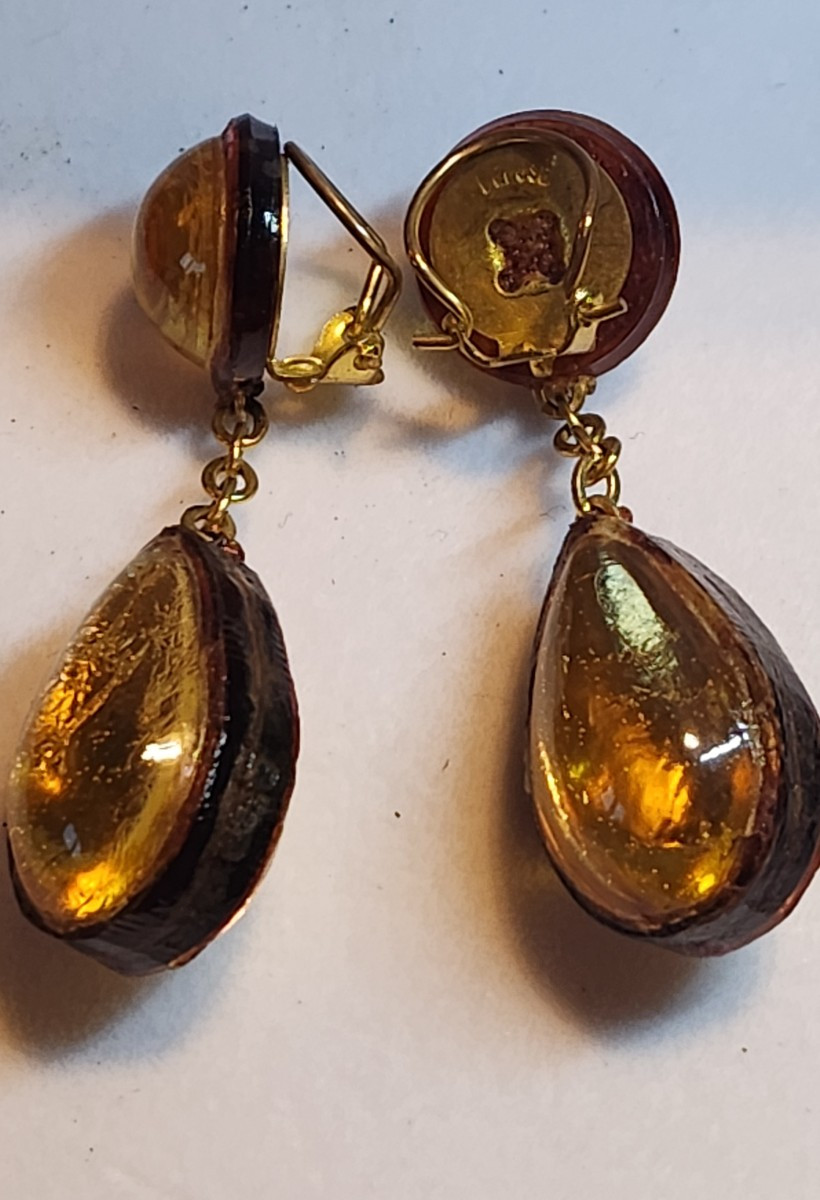 Henri Perichon Earring In Talossel Circa 1960-photo-3