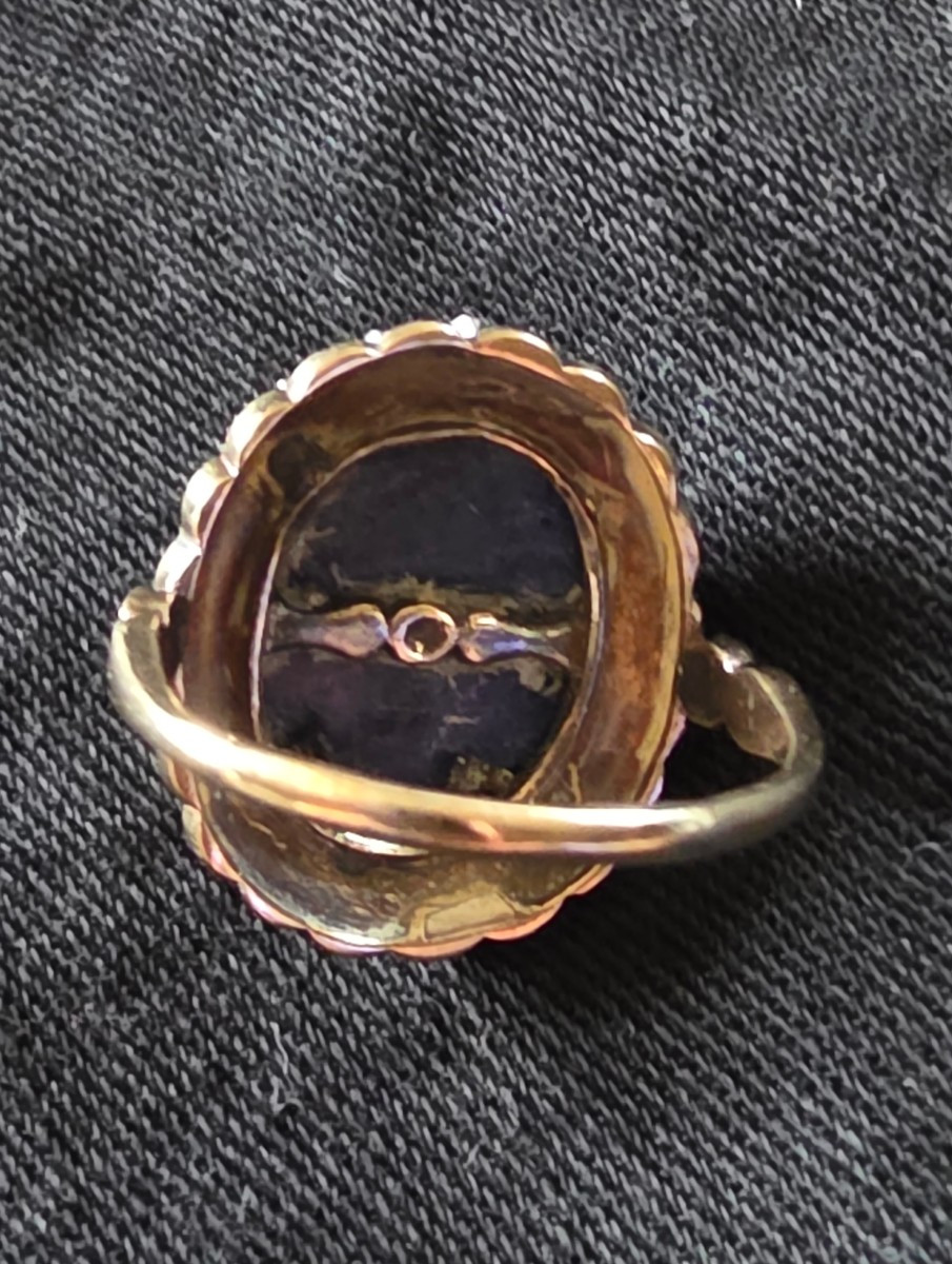 Scarab Ring In Lapis Lazuli, Diamonds And Gold, 19th Century-photo-1