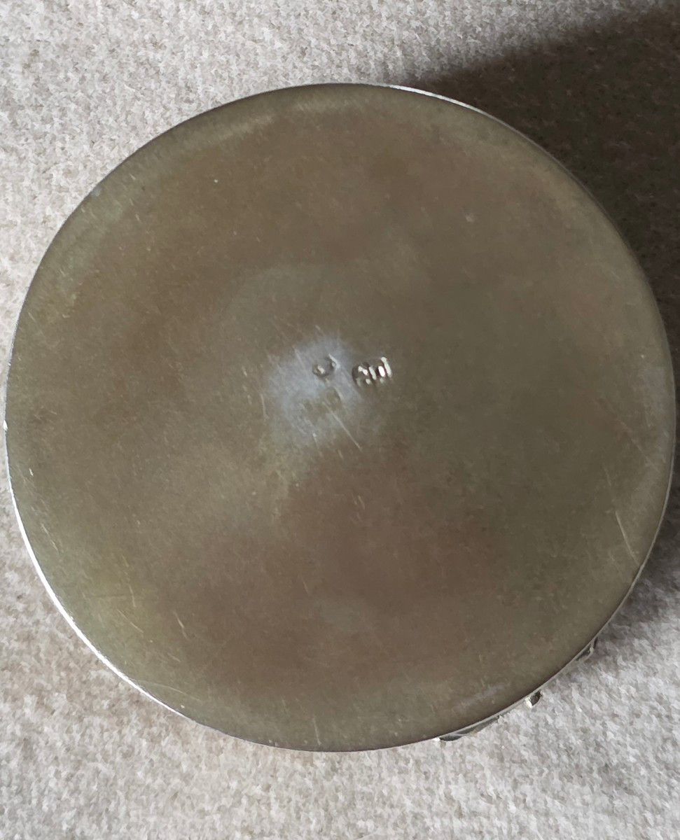 St georges boite vinaigrette en argent, email et plique a jour-photo-3