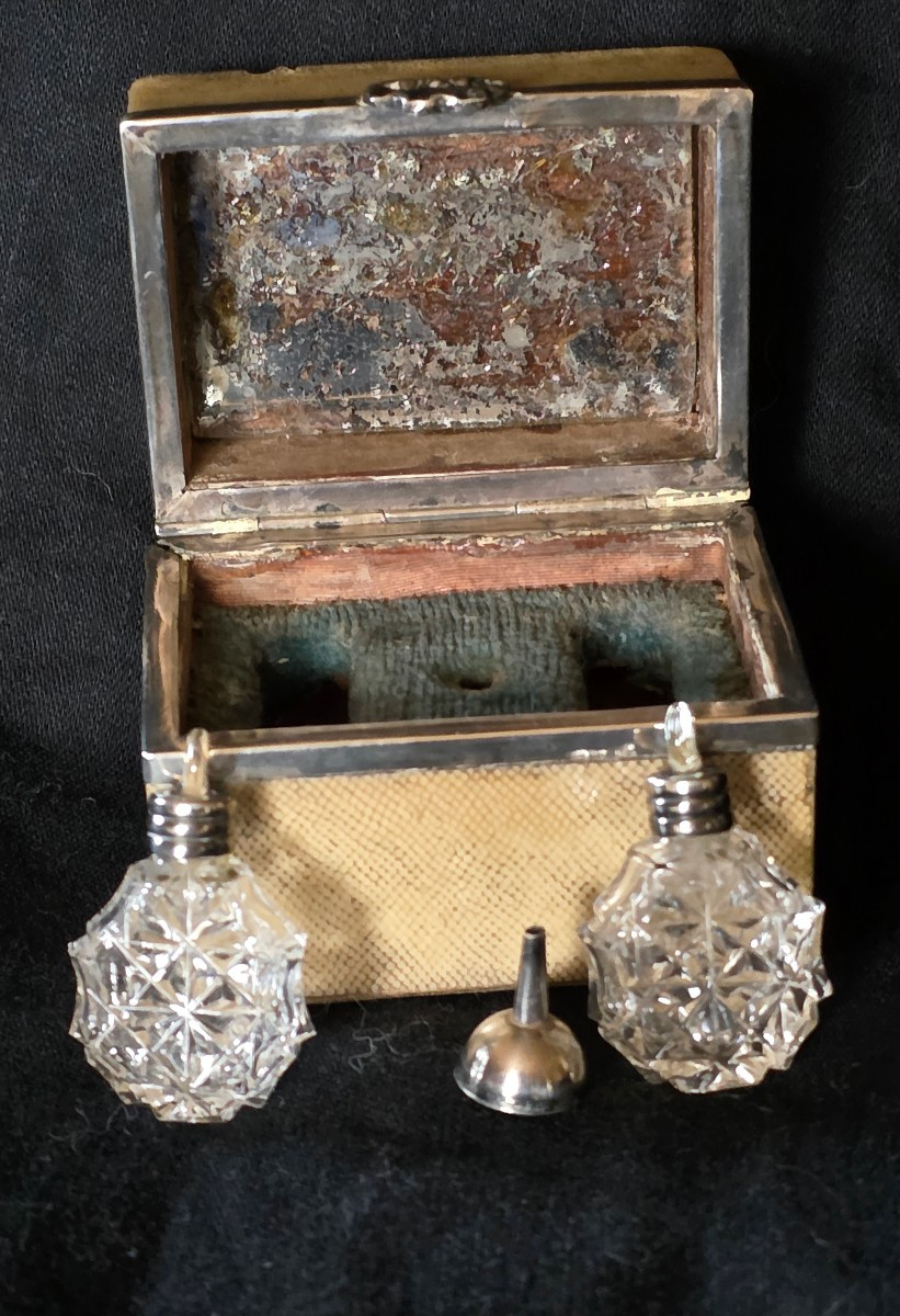 Shagreen And Silver Scented Dressing Table, 18th Century-photo-6