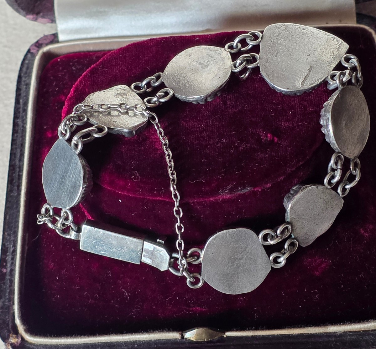 Silver Bracelet With A Theatrical Mask Design, Circa 1900-photo-1