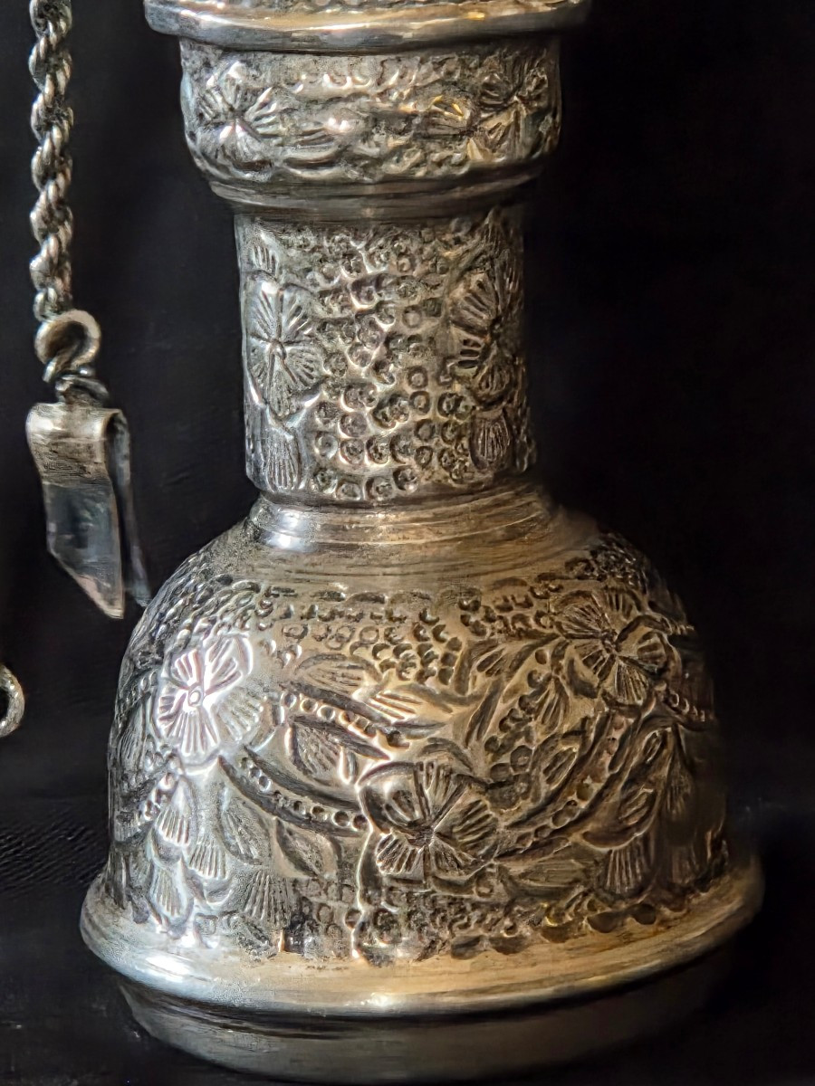 Miniature Silver Hookah, Early 20th Century-photo-2