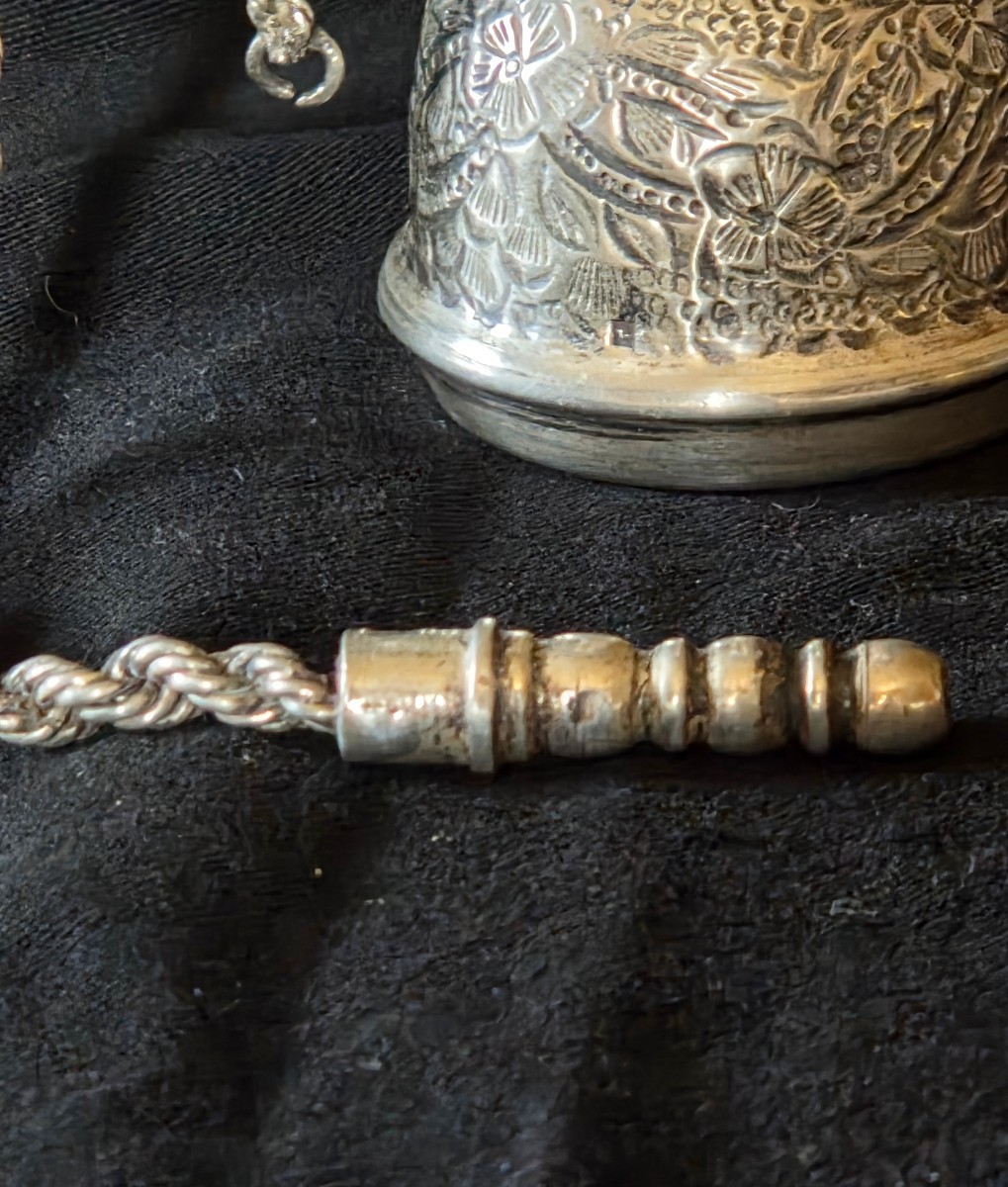 Miniature Silver Hookah, Early 20th Century-photo-2