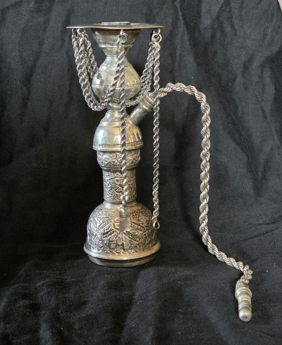 Miniature Silver Hookah, Early 20th Century