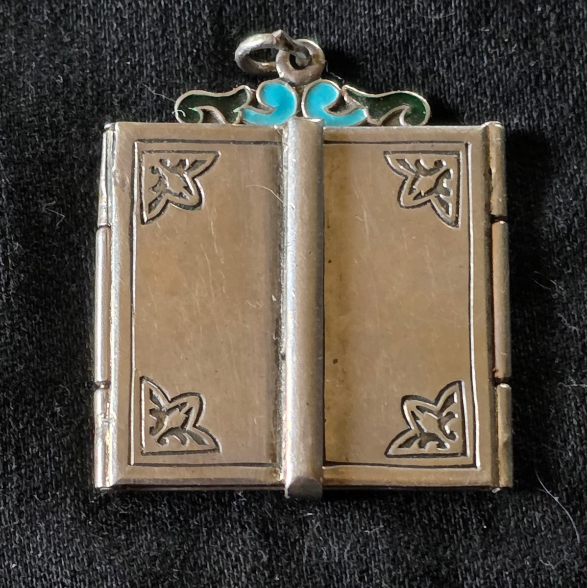 Pendentif icone miniature en argent emaille-photo-2