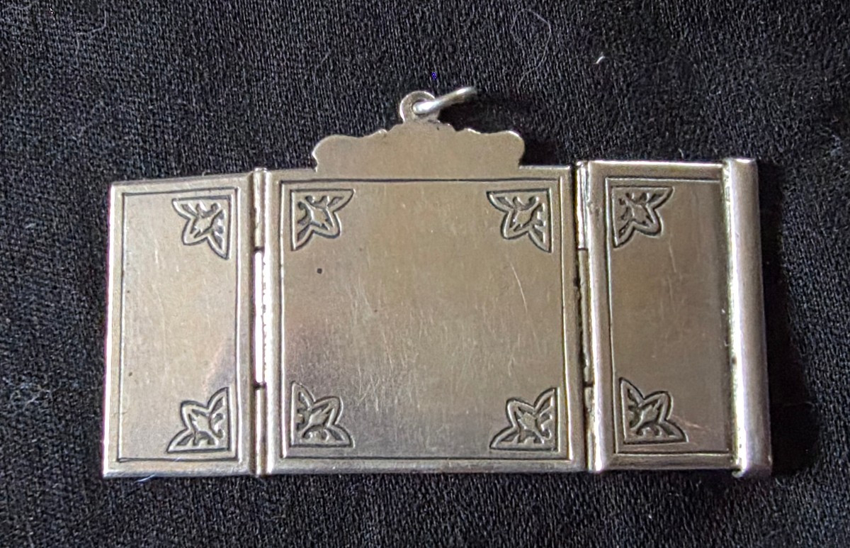 Pendentif icone miniature en argent emaille-photo-2