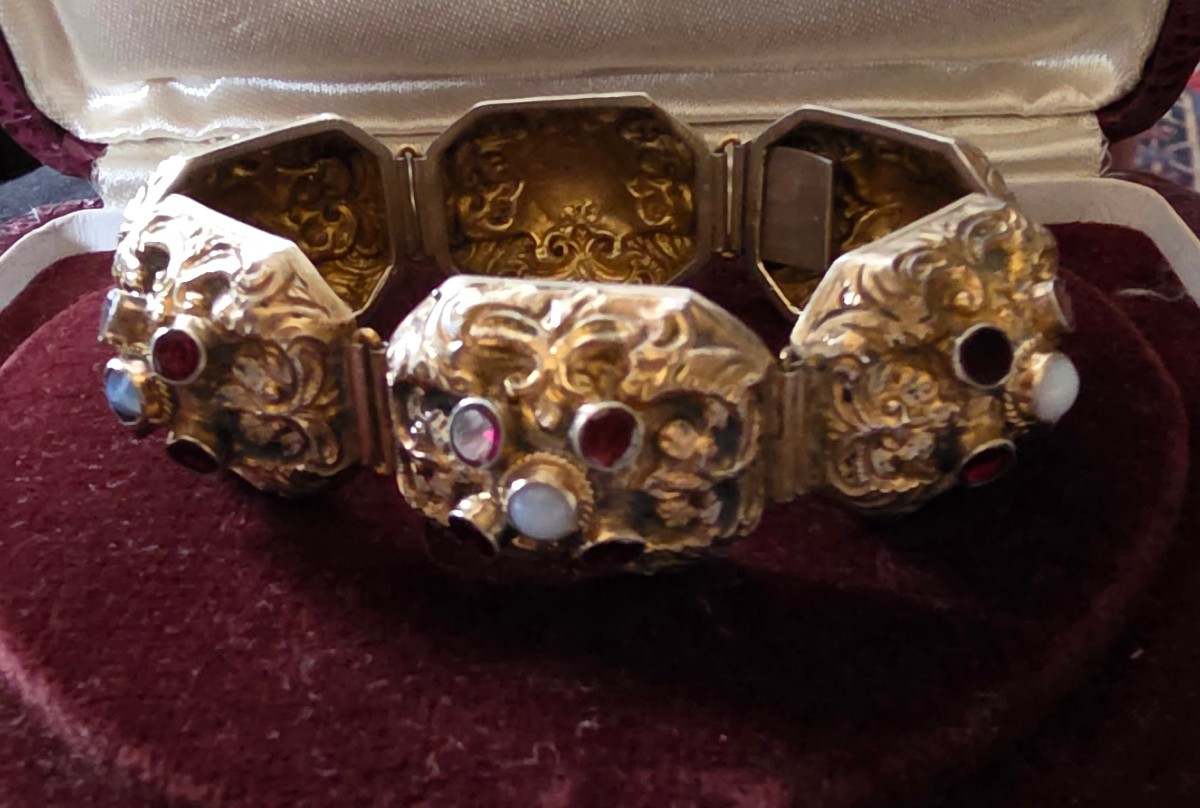 19th Century Vermeil And Garnet Bracelet