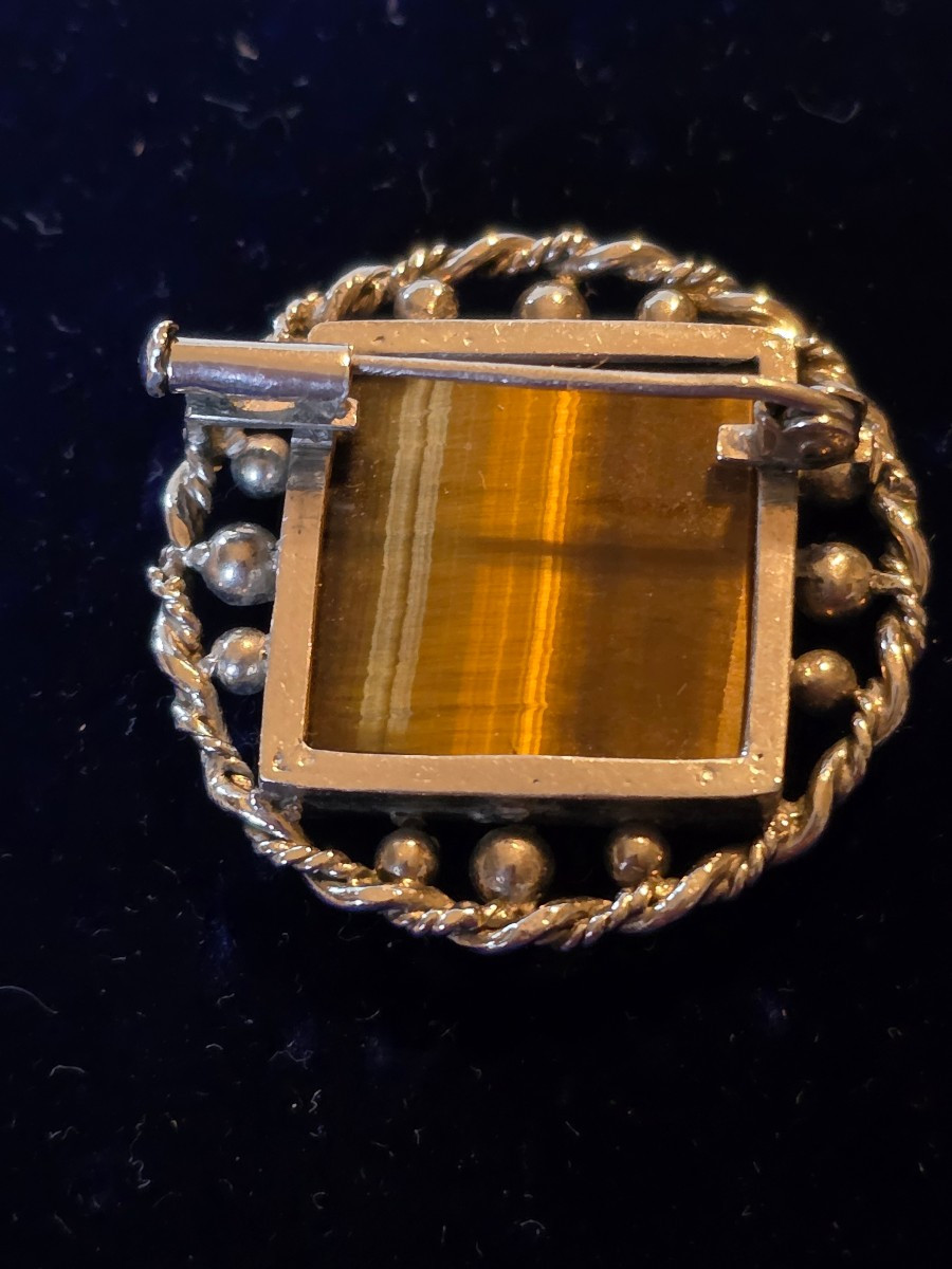 19th-century Intaglio Medusa In Tiger's Eye-photo-4