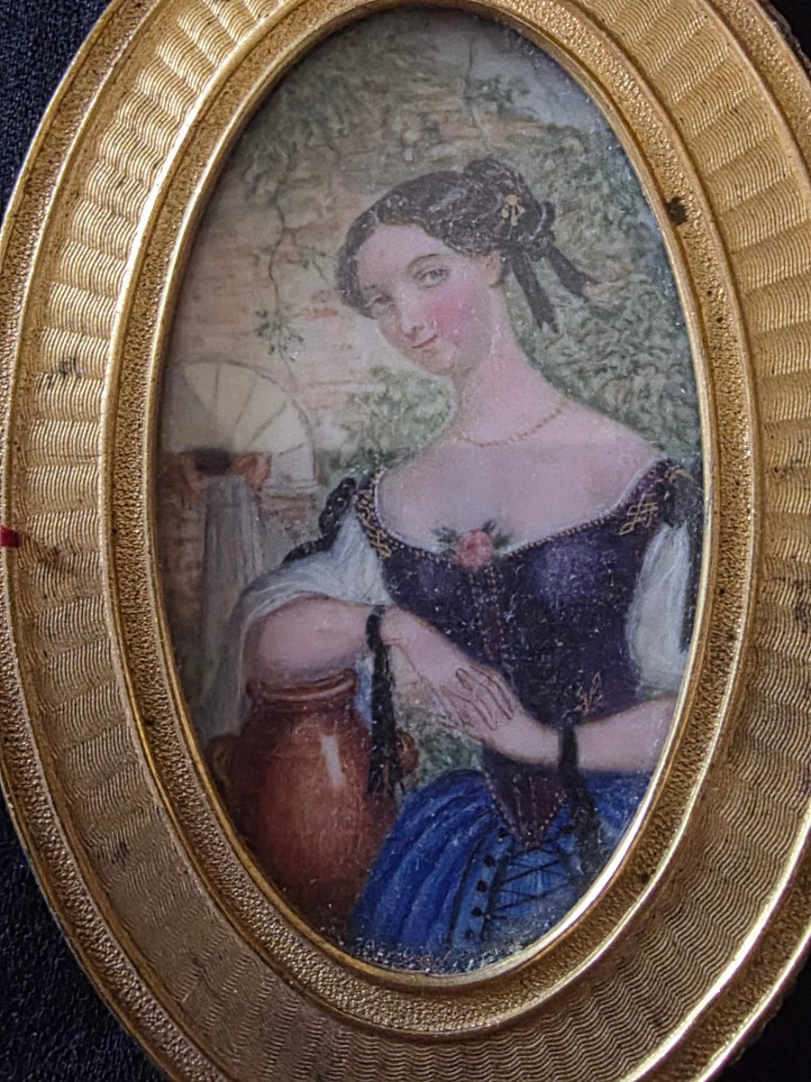Miniature Woman With A Jug, 18th Century-photo-2