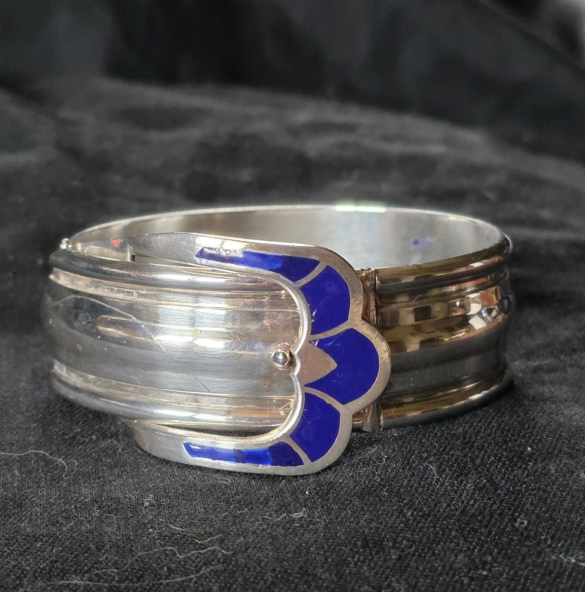 Enamelled Silver Belt Bracelet-photo-1