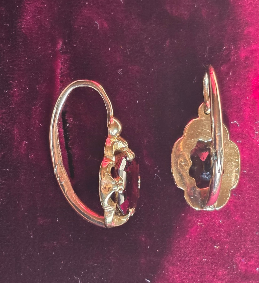 Dormeuse en  or et grenats-photo-4