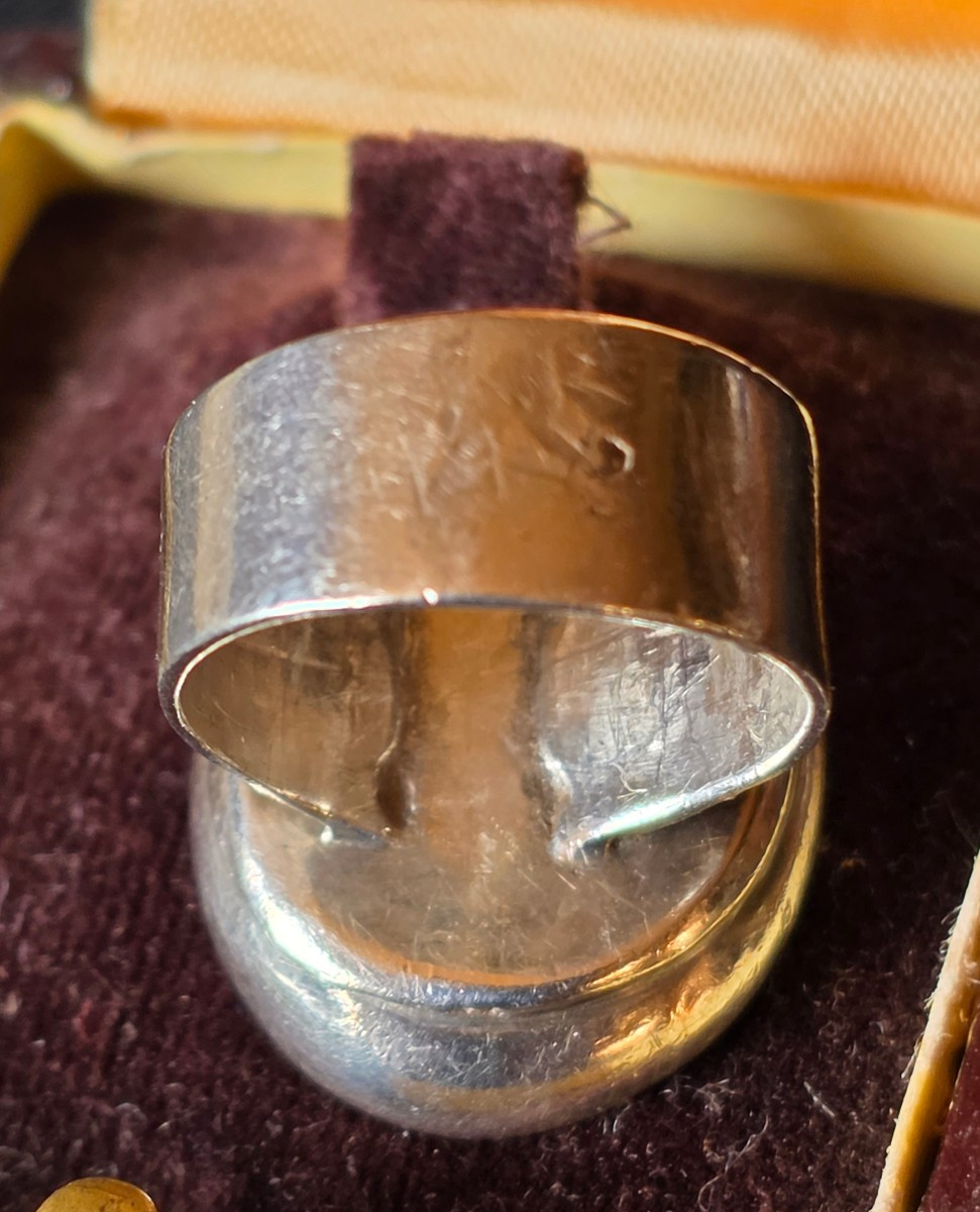 Bague sceau en argent -photo-4