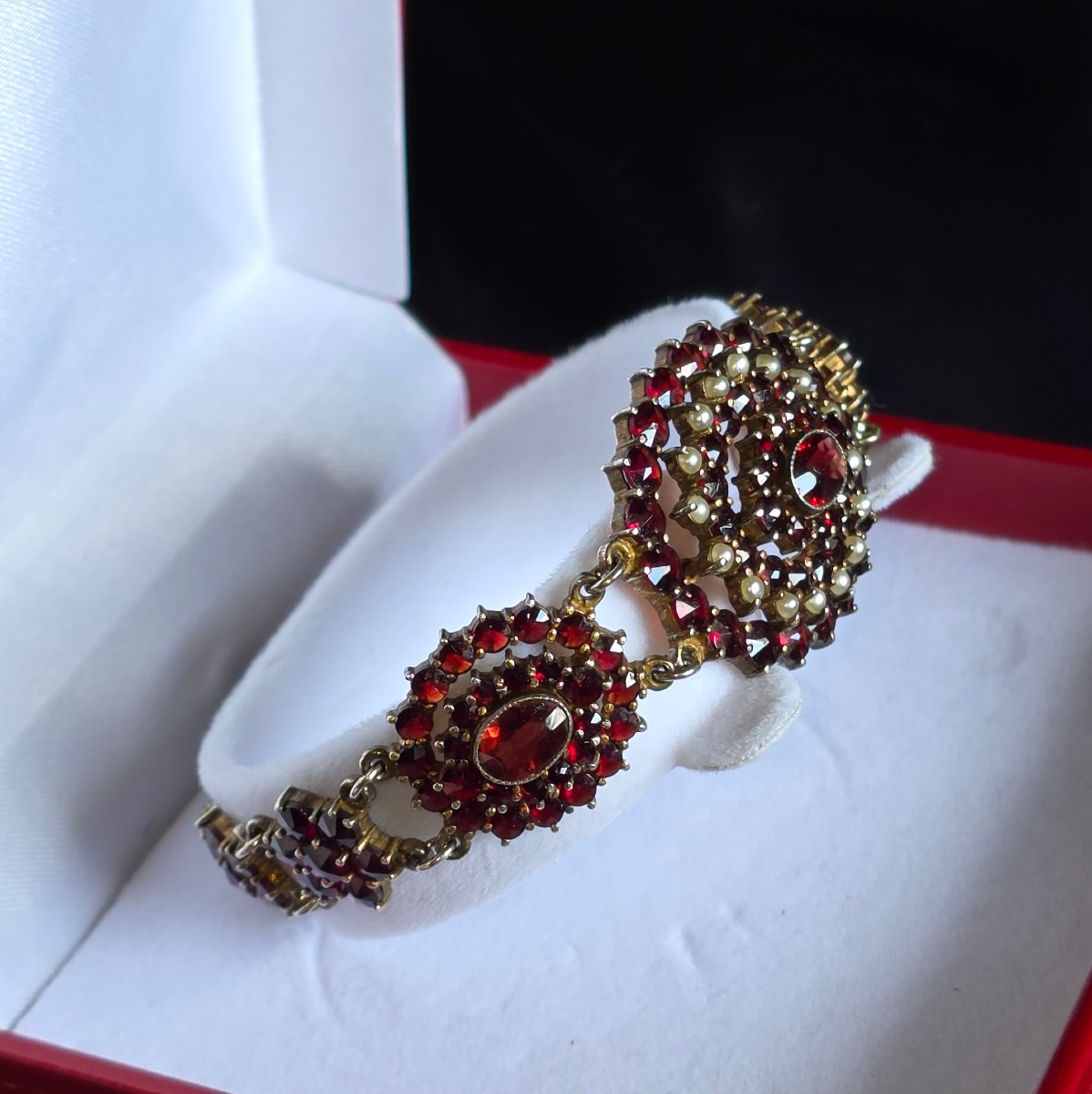 Bracelet en vermeil grenats et perles-photo-3