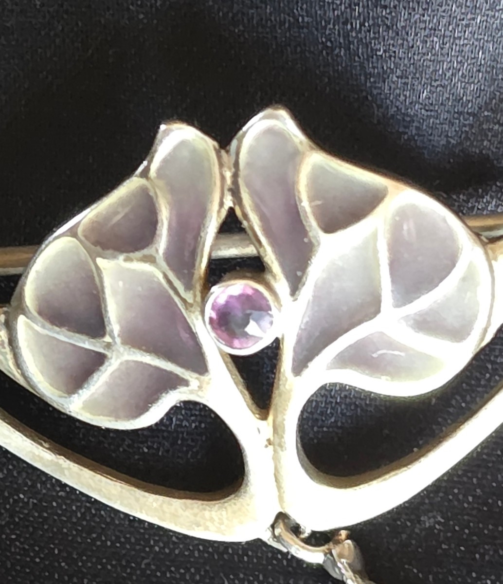 Heinrich Levinger broche en plique a jours art nouveau -photo-3