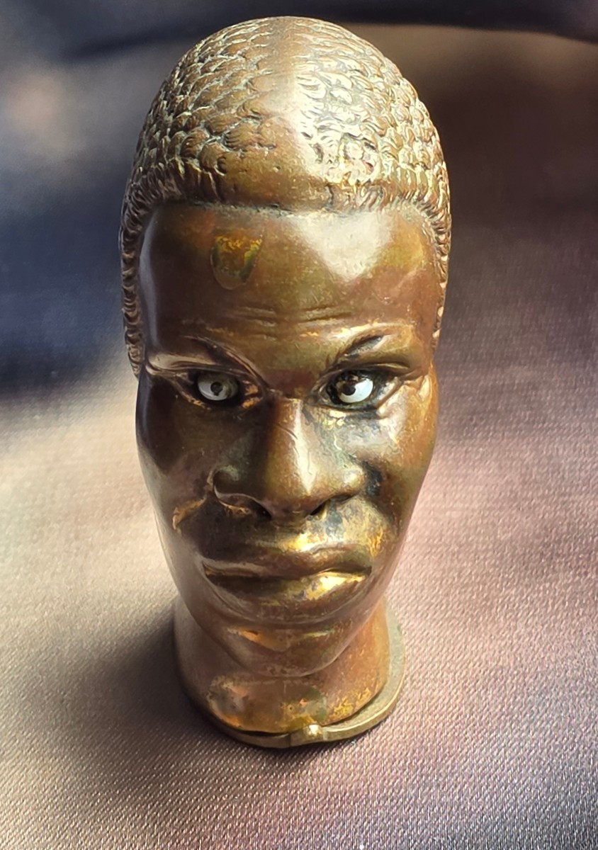 Pyrogene africaniste cuivre et sulfure  art deco