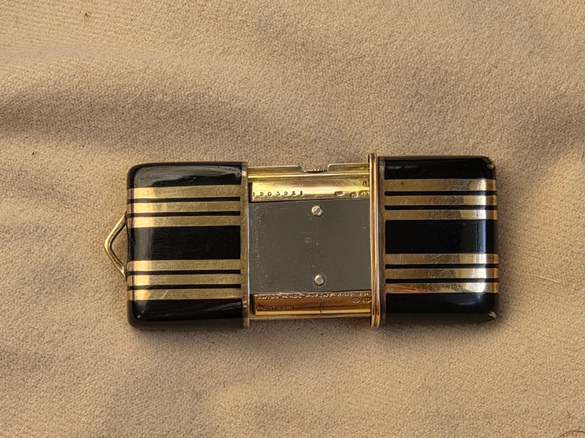 Montre pendentif vermeil et laque arr deco-photo-3