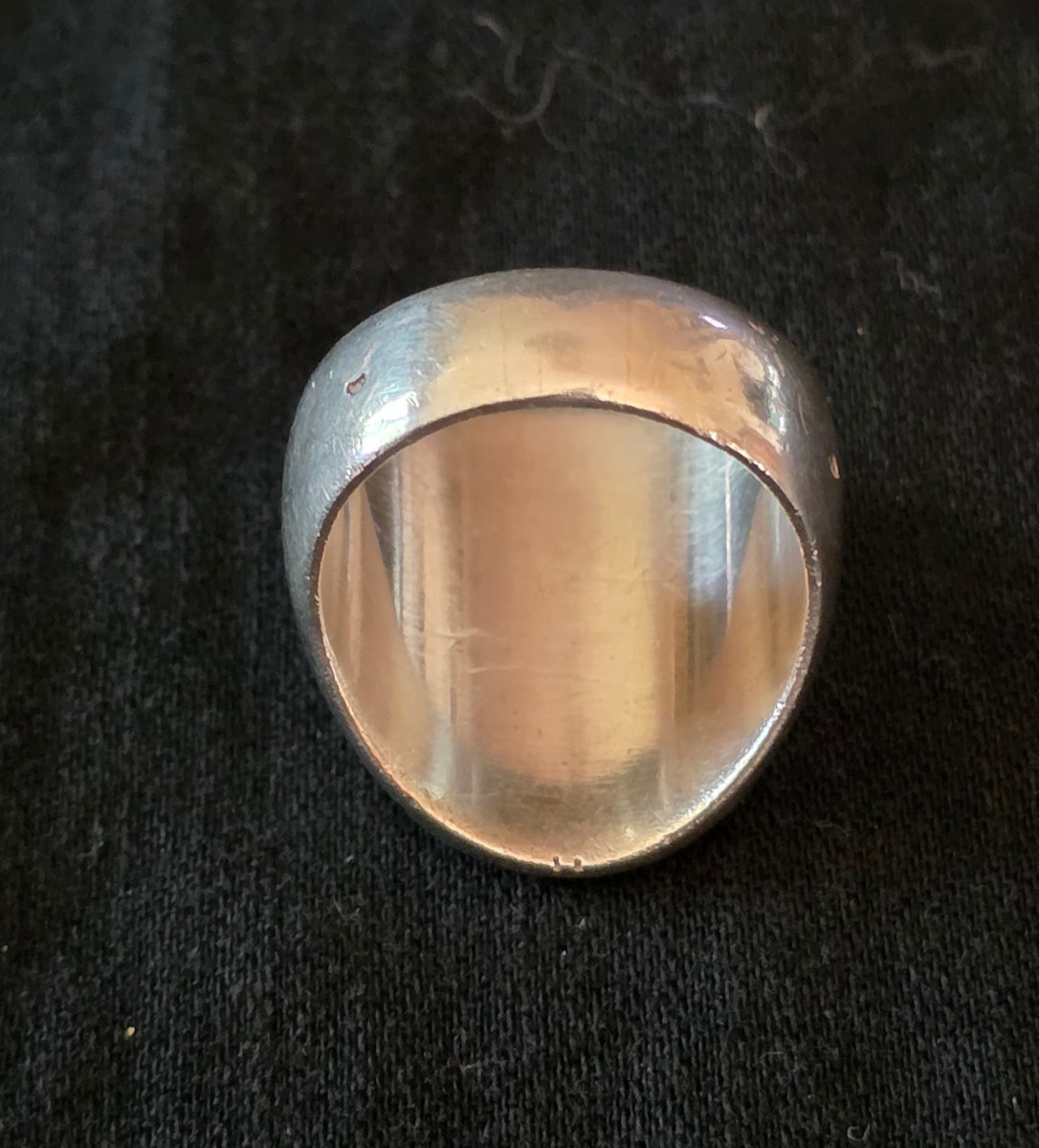 Engraved Silver Signet Ring With Intaglio-photo-1