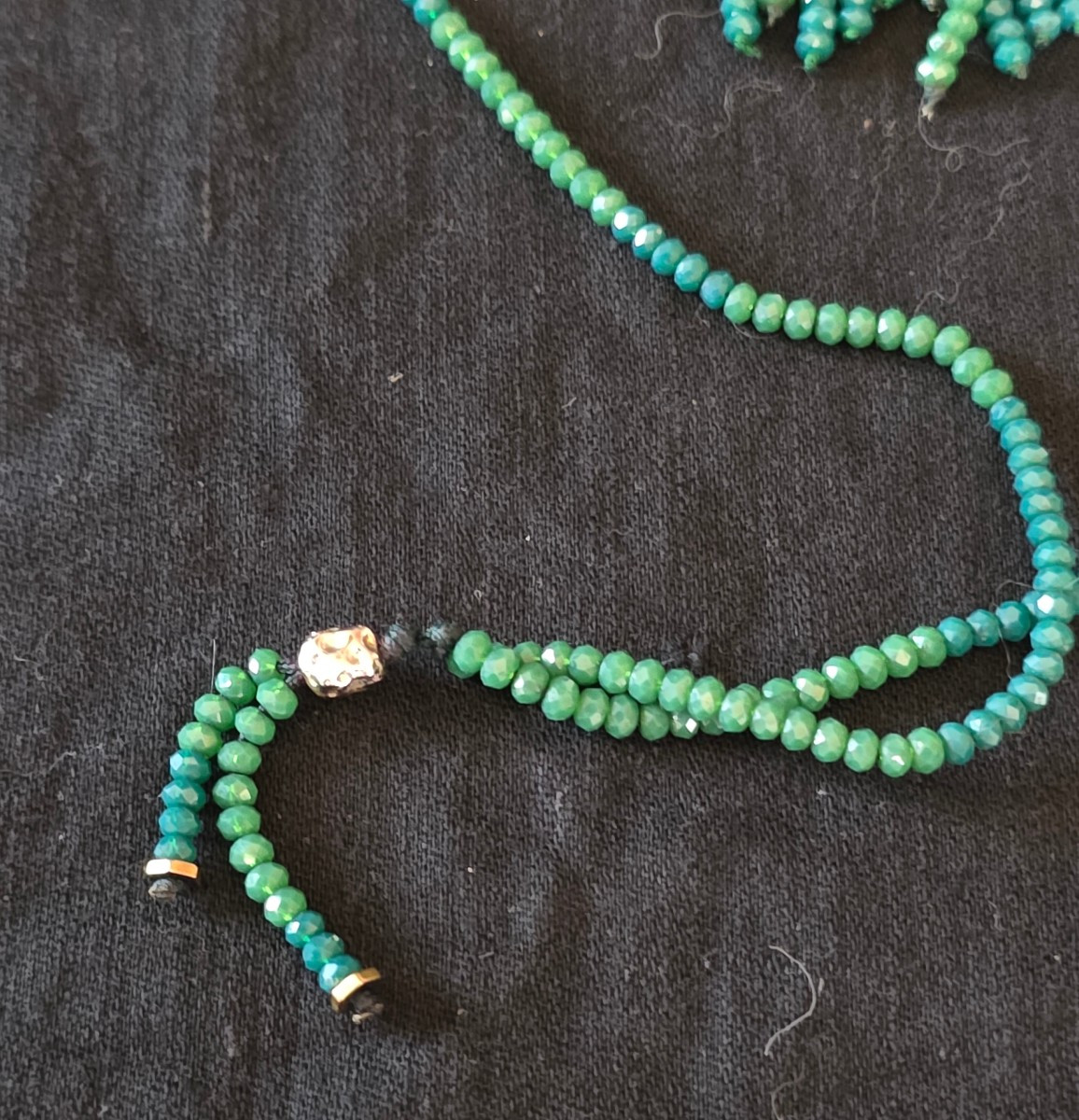 Long Necklace In Silver, Pearls And Agates-photo-3