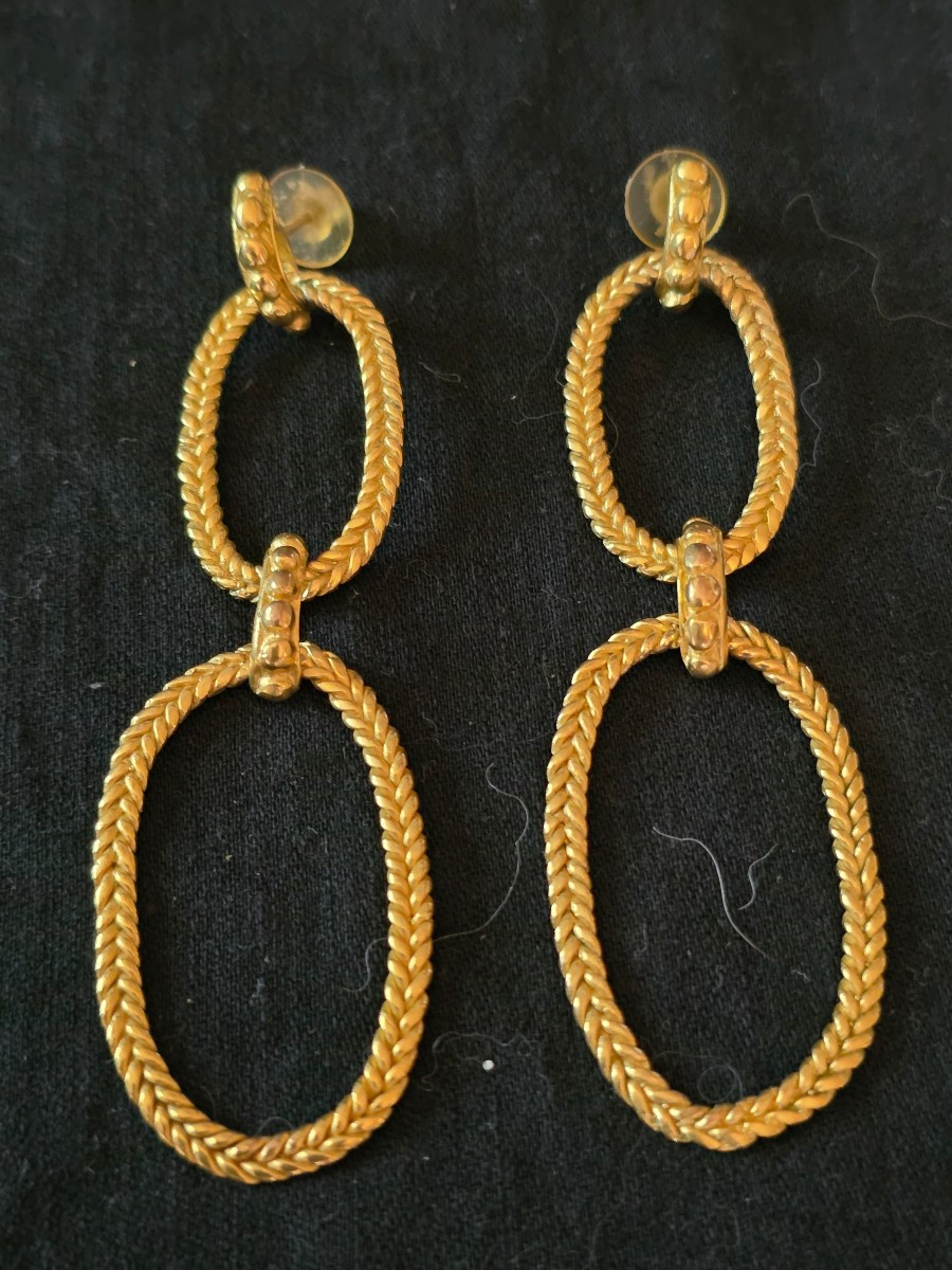 Braided Earrings Circa 1950