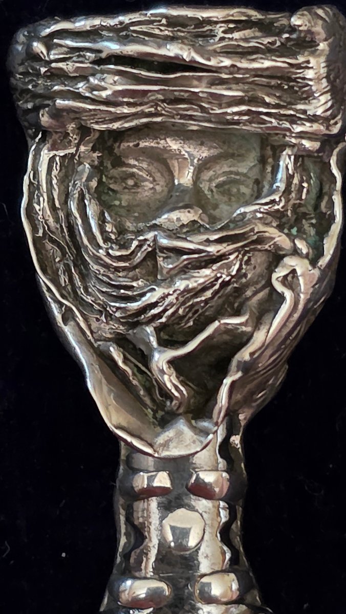 Broche a système en argent  dague touareg -photo-2
