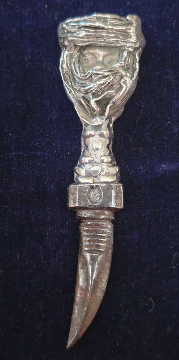 Broche a système en argent  dague touareg -photo-4